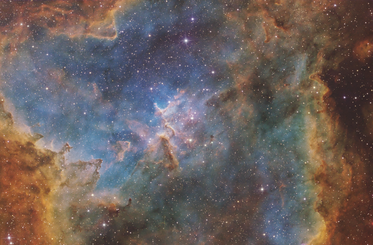 Heart Nebula SHO Sii3 84x180s Sii3 9x360s Ha 16x180s Ha 13x360s Oiii 35x180s Oiii 22x360s ESD Draft3 jpg