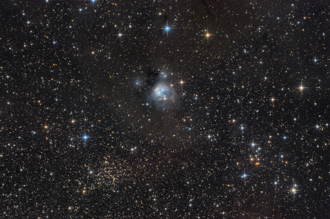 NGC7129 NGC7142 OSC L3 104x180s Drizzled DBE Solved PCC NR HSVRS LCombine LHE ChrStarNoise MTStars DeconStars LargeScaleContrast LHEReflectionNeb DSE Saturation png