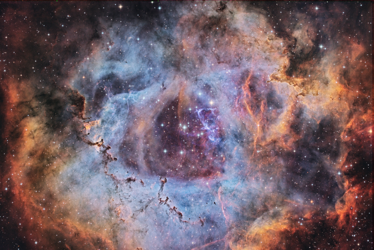 Rosette Nebula SHORGB Sii3 47x180s Sii3 21x360s Ha 55x180s Ha 17x240s Oiii 25x180s Oiii 15x360s R 1x90s 54x30s G 54x30s B 53x30s QuickEdit jpg