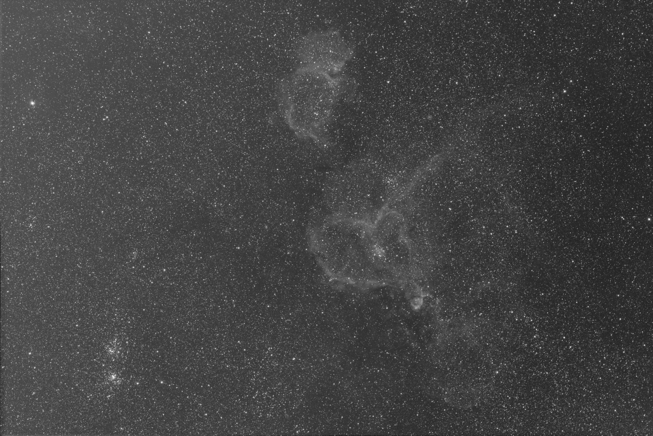 Heart and Double Cluster in Cassiopeia - Sii3