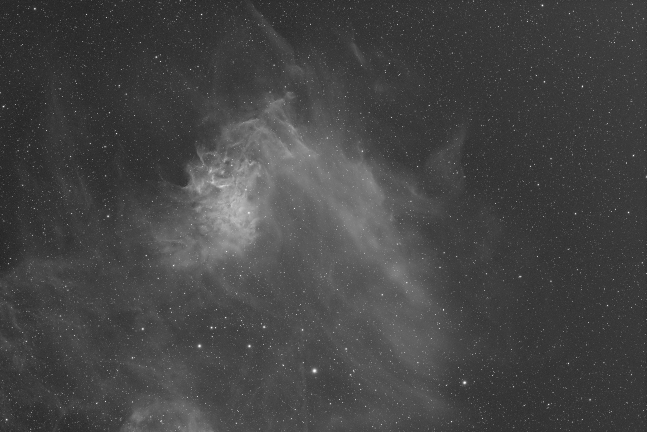 Flaming Star Nebula Ha3nm 30x360s ESD HT jpg