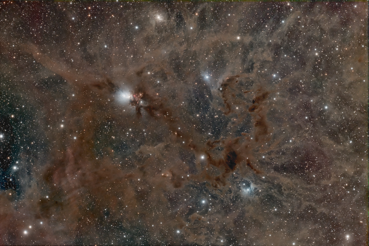 NGC 1333 Region LRGB L 147x180s R 98x180s G 122x180s B 146x180s SCC Starless GHS LHE ReAddStars jpg