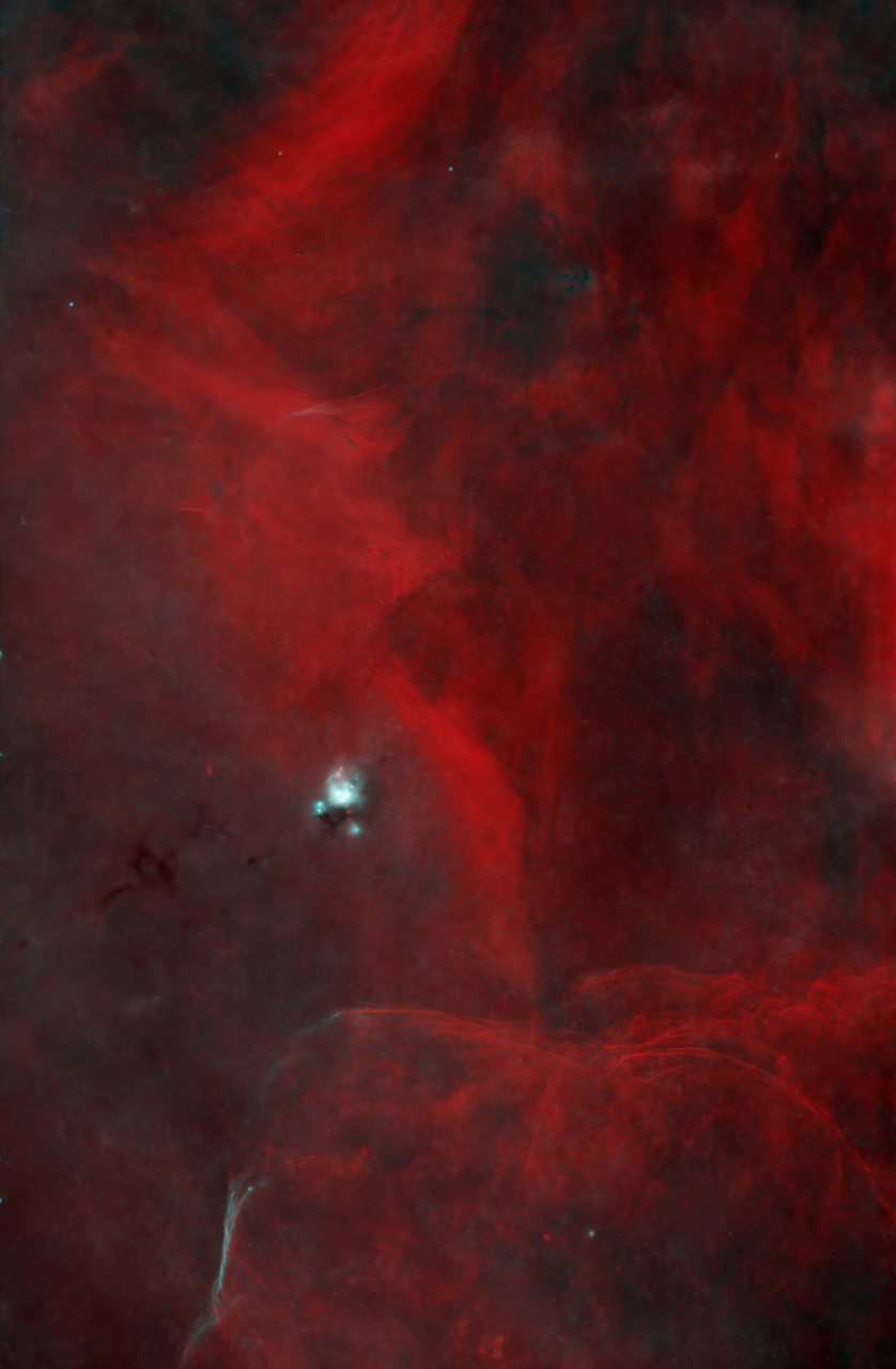 NGC7129 Region Take 2 HOO Ha3nm 85x360s Oiii6nm 182x360s DeepSNR QuickEdit Crop Rot jpg
