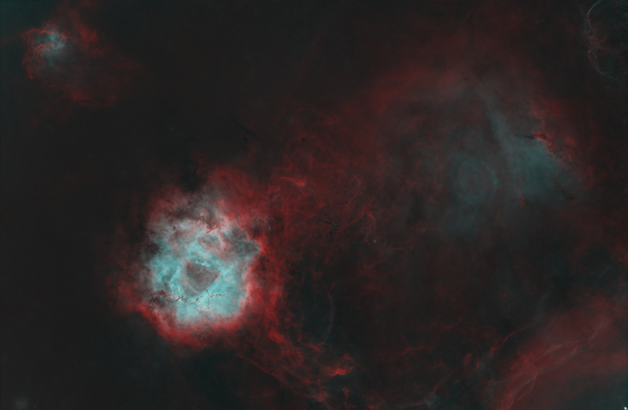 Rosette Region SOO Sii25nm 27x720s Oiii5nm 54x720s QuickEdit jpg