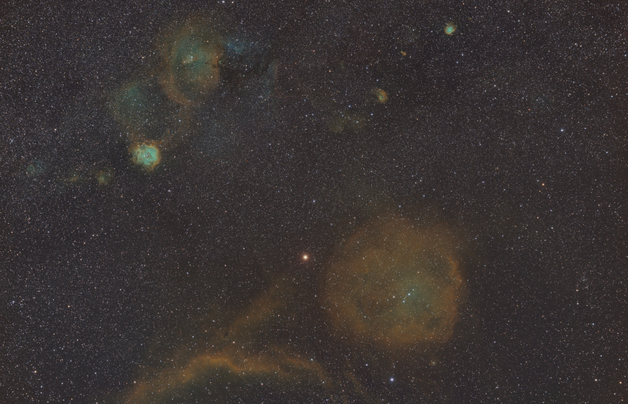 Orion on Mu Ori SHO Ha 67x180s Oiii 83x180s Sii3 62x180s ESD QuickEdit jpg