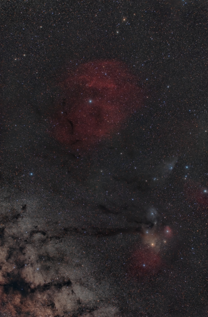 Upper Scorpius Rho 2 D1 120x180s LF Drizzled DBE Solved NR MS StarlessLHENR Recombine Curves DSE Rotate Crop Saturate ChrNR jpg
