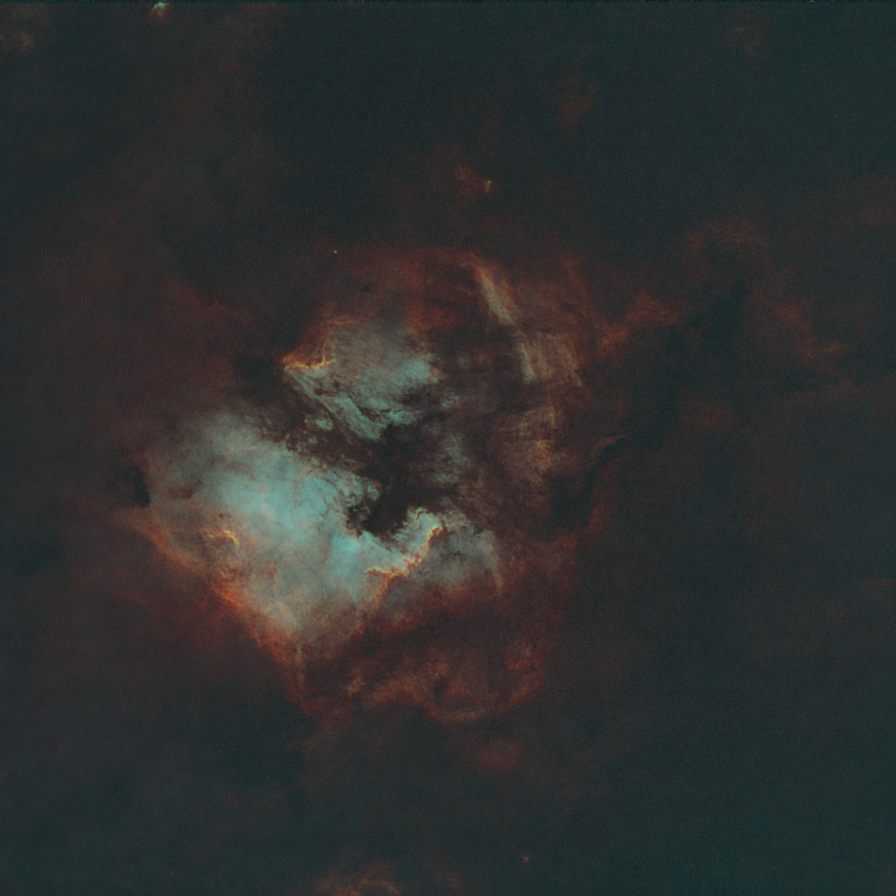 Cygnus Crack and NA Nebula Region SHOBlendSOOHOO Sii 4x720s Ha 3x360s Oiii 15x360s QuickEdit jpg