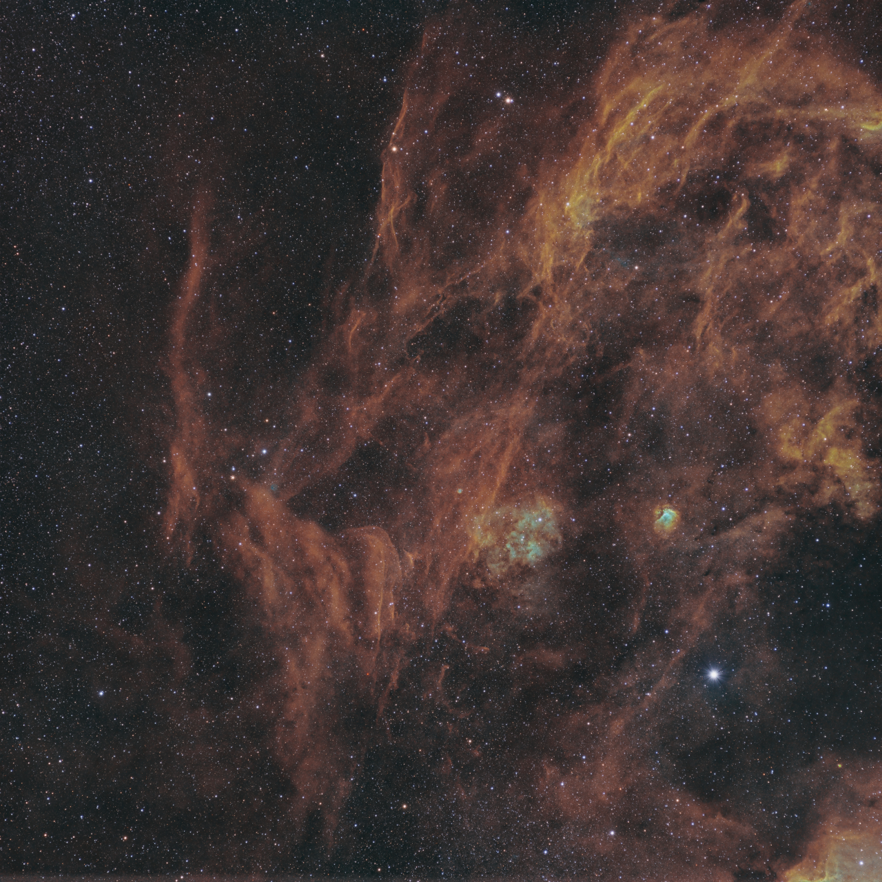 Cygnus near Sh2-115 SHORGBStars Sii 43x360s Sii 5x900s Ha 31x360s Oiii 84x360s R 21x180s G 24x180s ESD B 28x180s Draft2 jpg