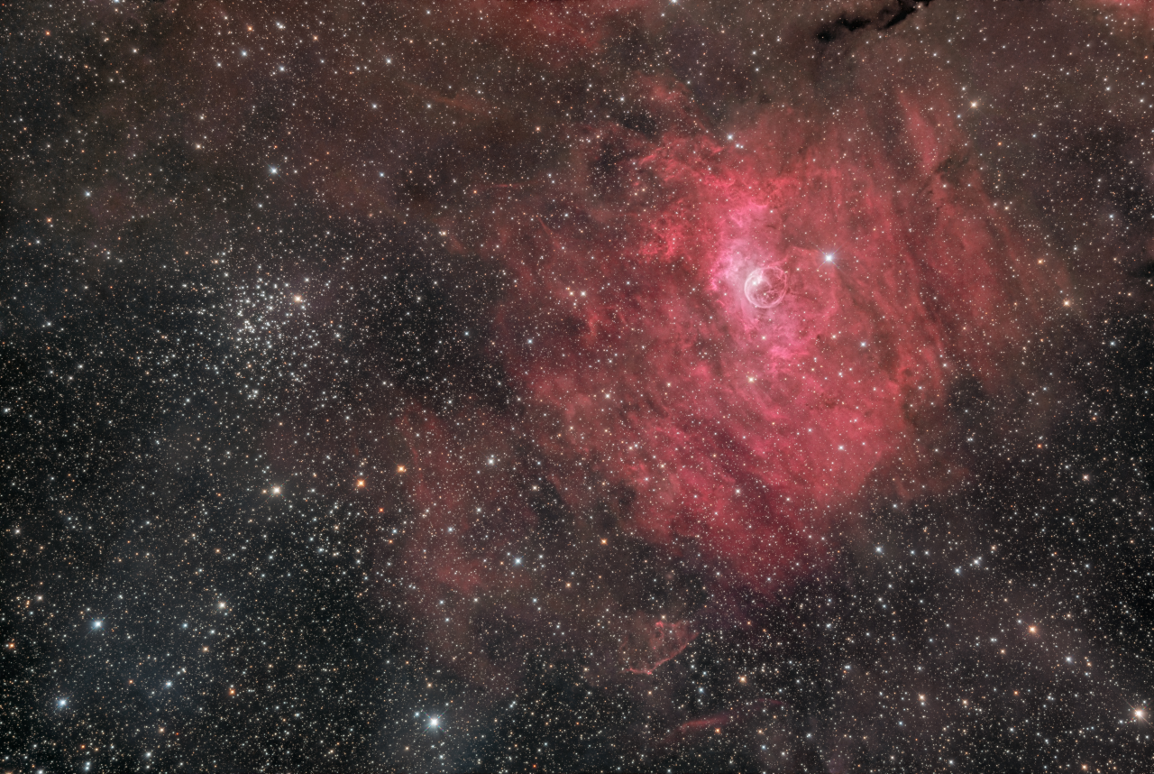 Bubble Nebula LRGB L 112x180s R 36x180s G 24x180s B 28x180s SCC DeepSNR GHS StarX LHE ReAddStars Cleanup jpg