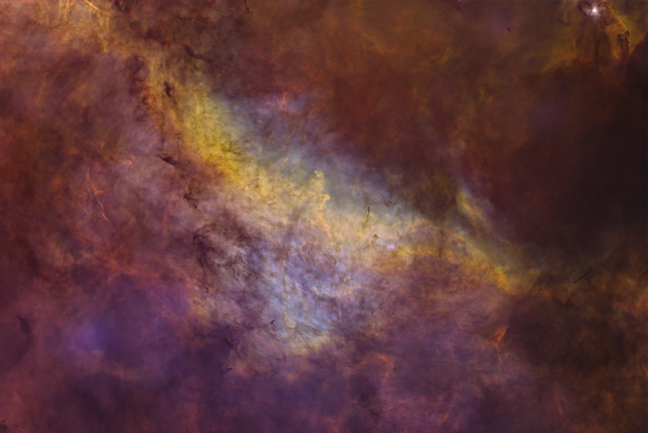 Dolphin Nebula in Cygnus SHO Sii3 78x360s Ha 22x360s Oiii 87x360s ESD ToneMap5 AddRGB jpg