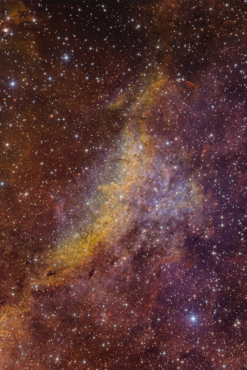 Dolphin Nebula in Cygnus SHO Sii3 78x360s Ha 22x360s Oiii 87x360s ESD ToneMap5b AddRGB AddStars jpg