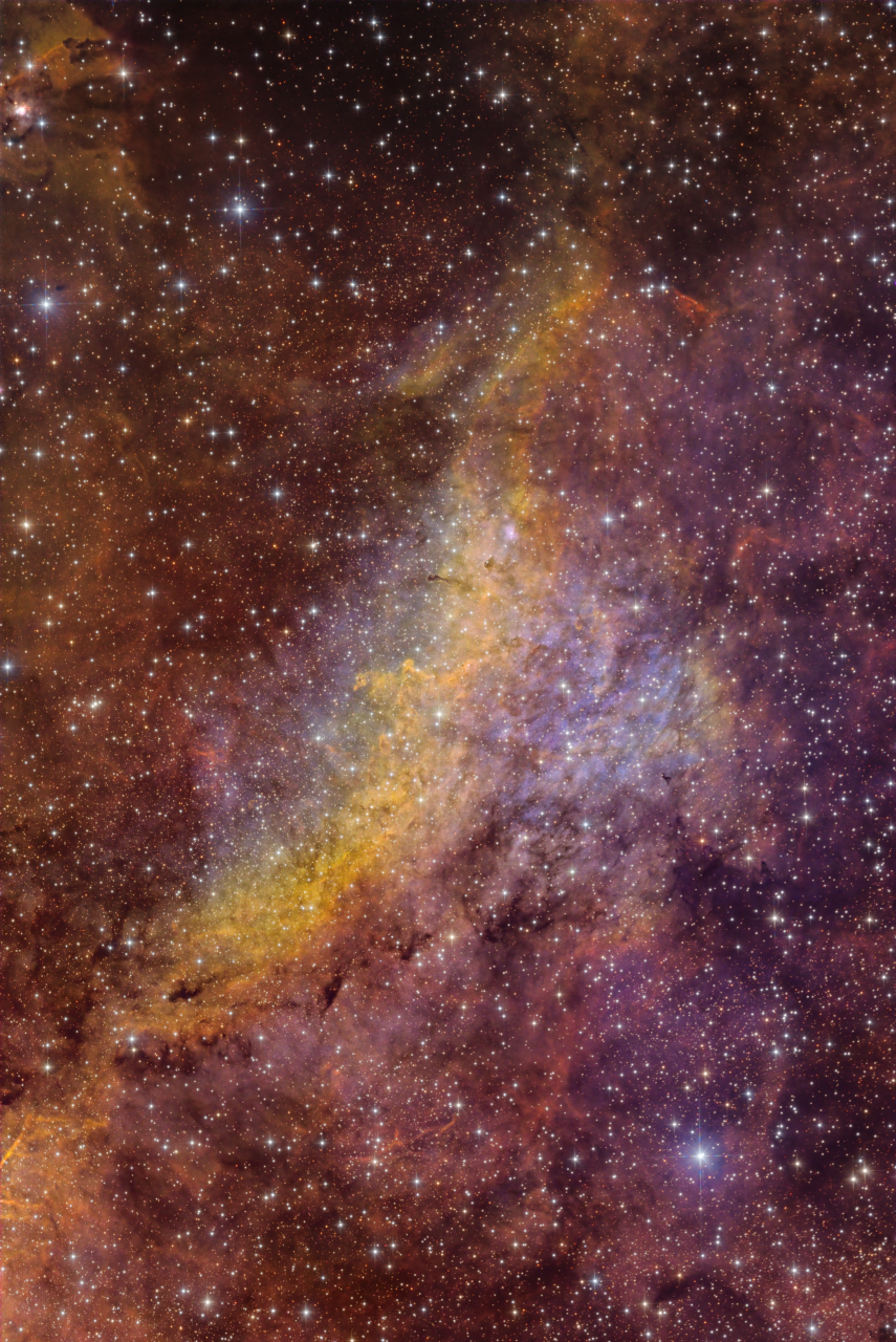Dolphin Nebula in Cygnus SHO Sii3 78x360s Ha 22x360s Oiii 87x360s ESD ToneMap5c AddRGB AddStars jpg