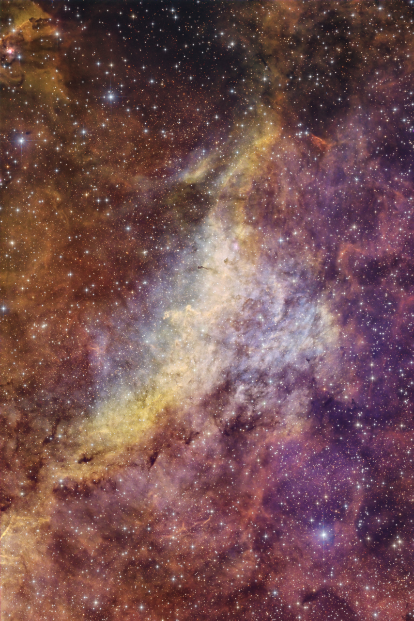 Dolphin Nebula in Cygnus SHO Sii3 78x360s Ha 22x360s Oiii 87x360s ESD ToneMap6 AddRGB AddRGBStars jpg