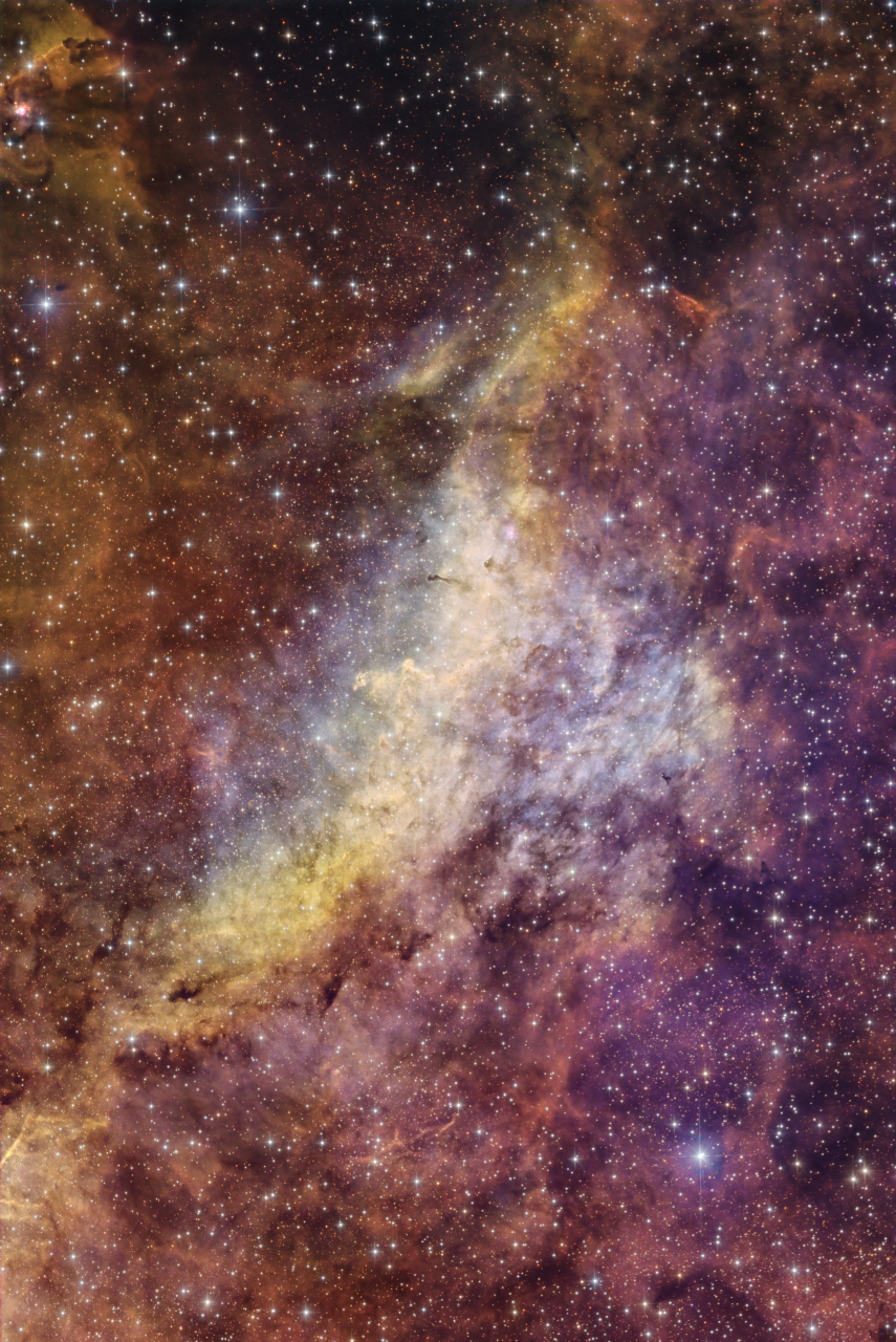 Dolphin Nebula in Cygnus SHO Sii3 78x360s Ha 22x360s Oiii 87x360s ESD ToneMap6b AddRGB AddRGBStars jpg