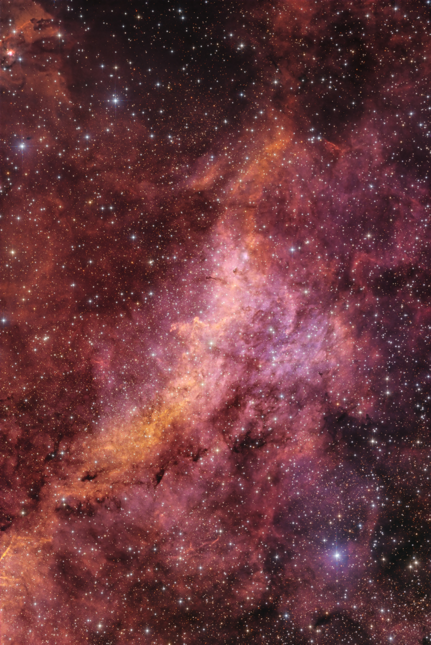 Dolphin Nebula in Cygnus SHOLRGB R 11x180s R 27x720s G 5x180s G 30x720s B 4x180s B 25x720s L 12x180s L 51x360s BlendSHOAndSiiLRGB jpg