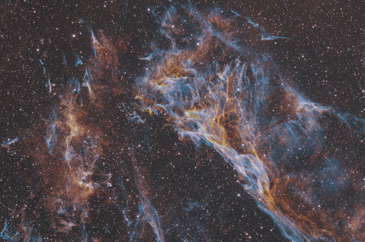 NGC6979 - Pickerings Triangular Wisp SHO Sii25nm 6x720s Ha3nm 19x720s Oiii5nm 42x720s SHOBlendSOOBlendHOO QuickEdit jpg