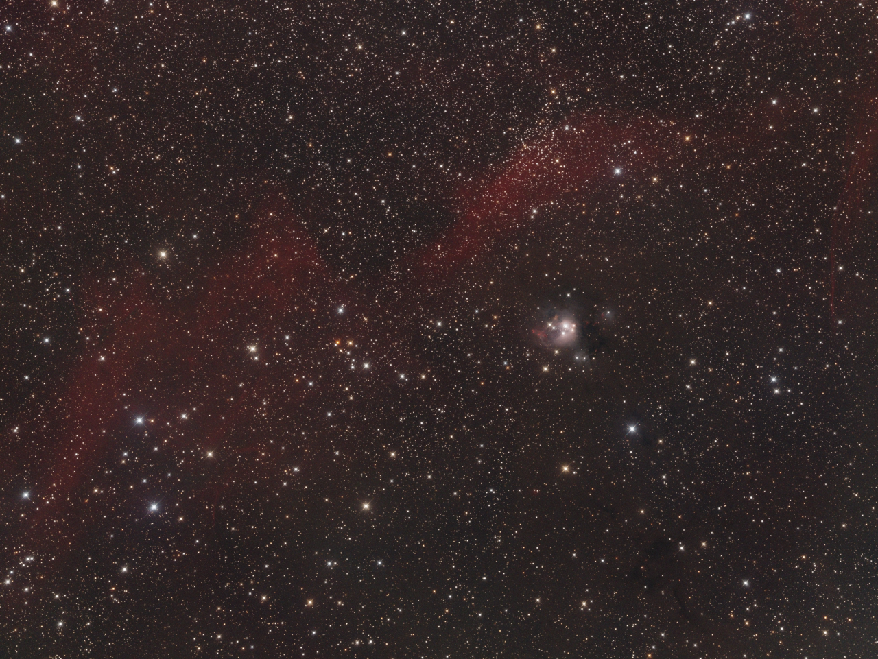 NGC7129 NGC7142 Take 2b HaRGB Ha 149x360s R 24x180s G 22x180s B 20x180s QuickEdit jpg